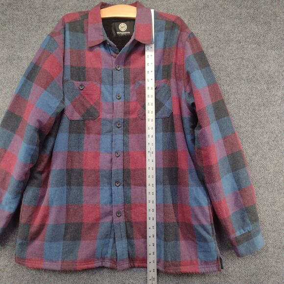 Weatherproof Men's Shirt Jacket Shacket Multi Large Sherpa Fleece Long Sleeve - Picture 13 of 15